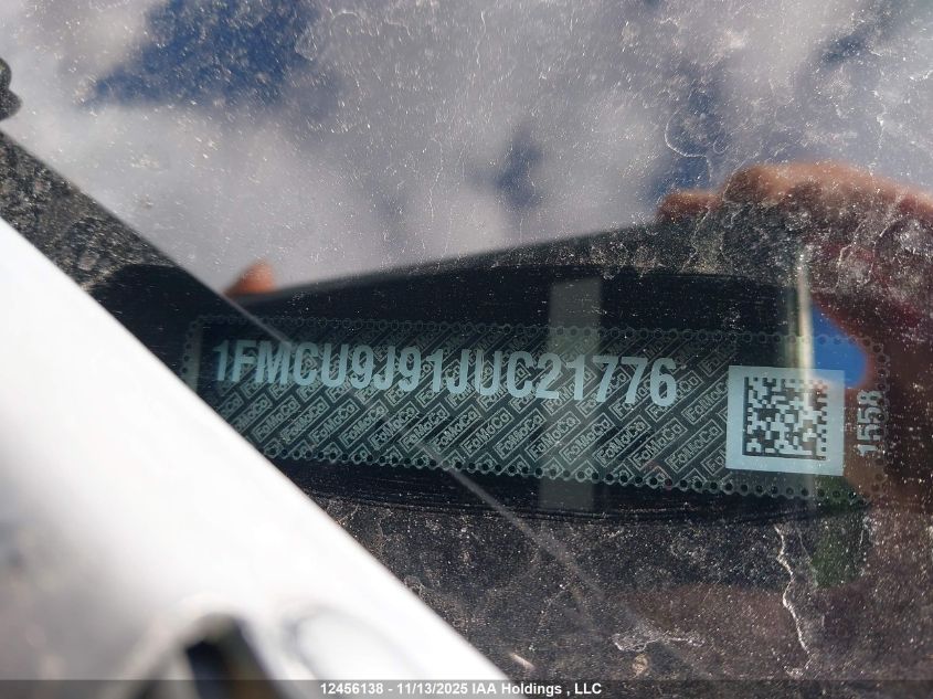 2018 Ford Escape VIN: 1FMCU9J91JUC21776 Lot: 12456138