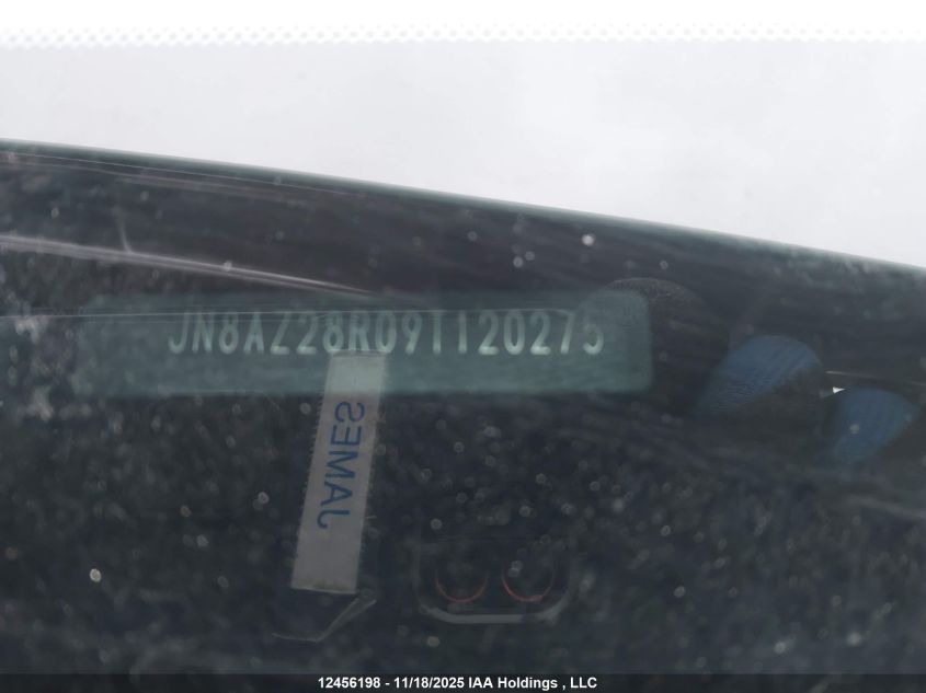 2009 Nissan Cube VIN: JN8AZ28R09T120275 Lot: 12456198