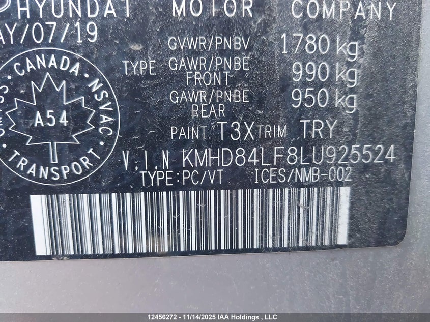 KMHD84LF8LU925524 2020 HYUNDAI ELANTRA photo no. 9