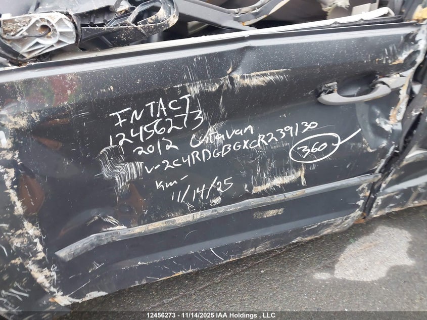 2012 Dodge Grand Caravan Se VIN: 2C4RDGBGXCR239130 Lot: 12456273