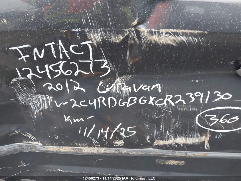 2012 Dodge Grand Caravan Se VIN: 2C4RDGBGXCR239130 Lot: 12456273