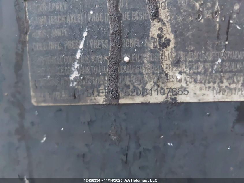 2011 Quality Utility Trailer VIN: 5LEBH1520B1107665 Lot: 12456334