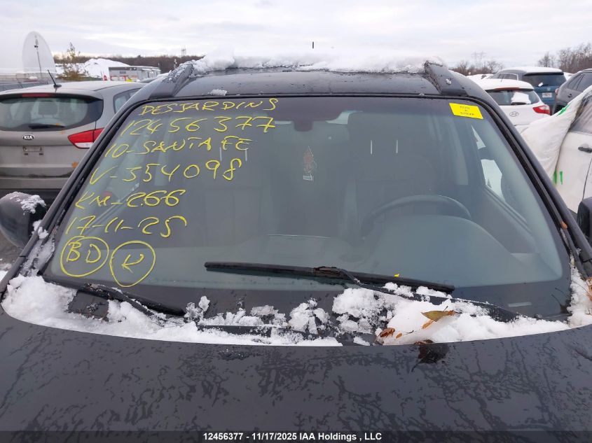 2010 Hyundai Santa Fe Se VIN: 5NMSHDAG5AH354098 Lot: 12456377