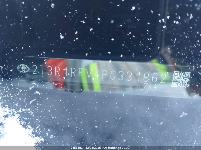 2023 Toyota Rav4 VIN: 2T3R1RFV4PC331862 Lot: 12456393