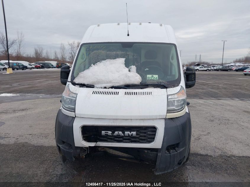 2019 Ram Promaster 3500 High Roof VIN: 3C6URVHG8KE537710 Lot: 12456417