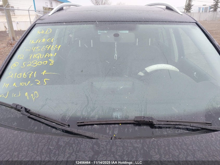 2012 Volkswagen Tiguan S/Se/Sel VIN: WVGBV7AX5CW523008 Lot: 12456464