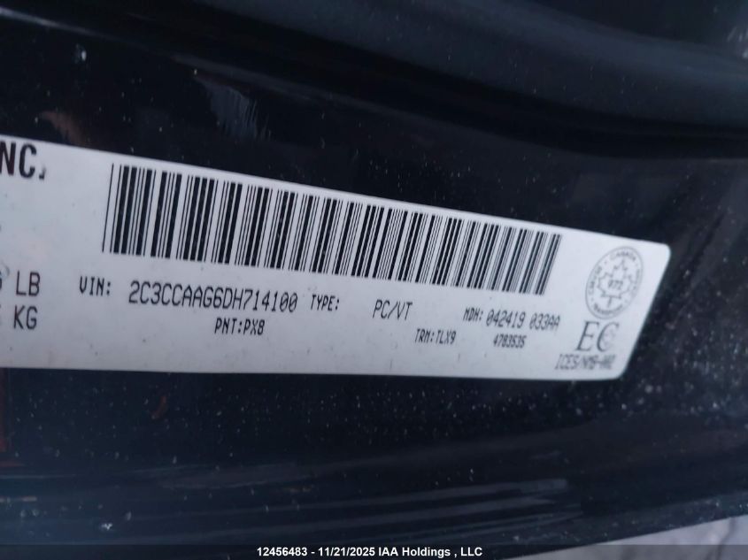 2013 Chrysler 300 Touring VIN: 2C3CCAAG6DH714100 Lot: 12456483