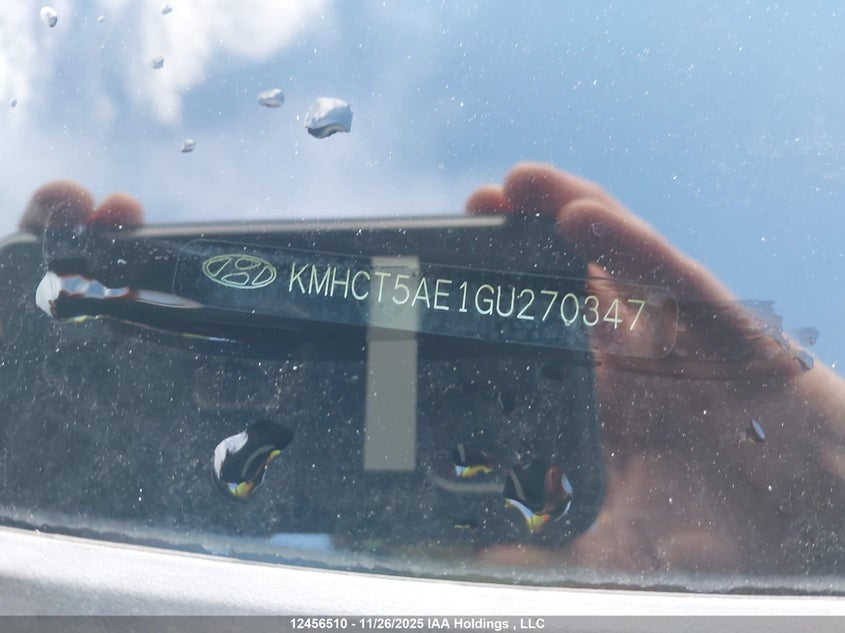 2016 Hyundai Accent VIN: KMHCT5AE1GU270347 Lot: 12456510