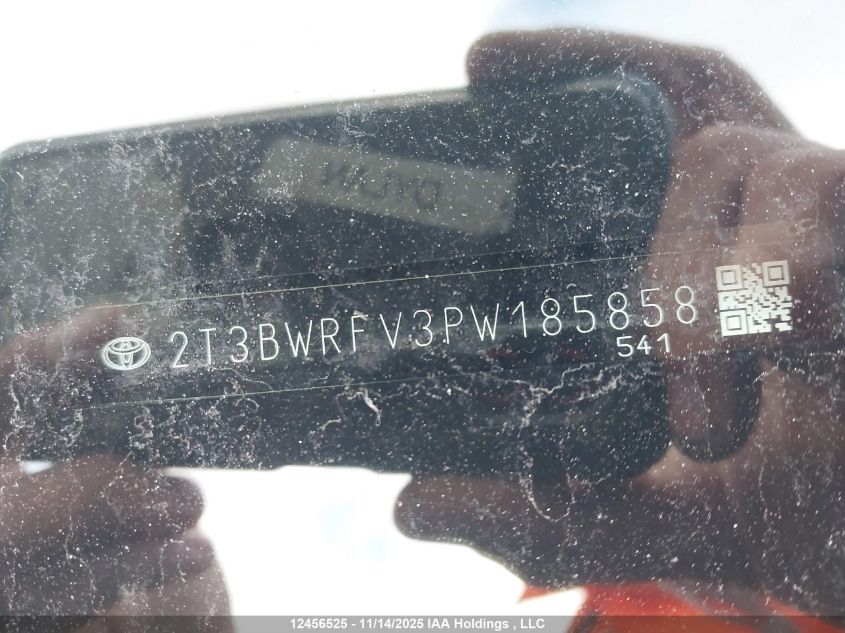 2023 Toyota Rav4 Hybrid Le VIN: 2T3BWRFV3PW185858 Lot: 12456525