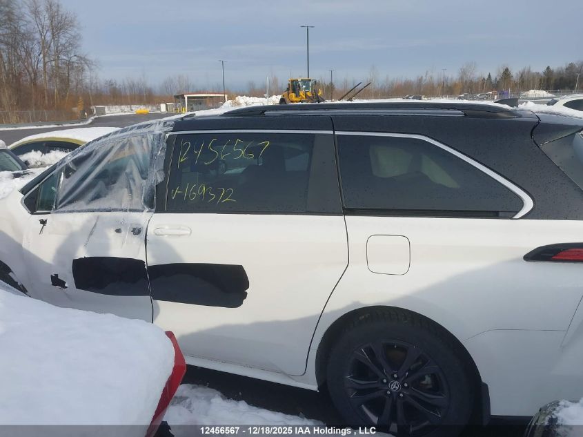 2023 Toyota Sienna VIN: 5TDGRKECXPS169372 Lot: 12456567
