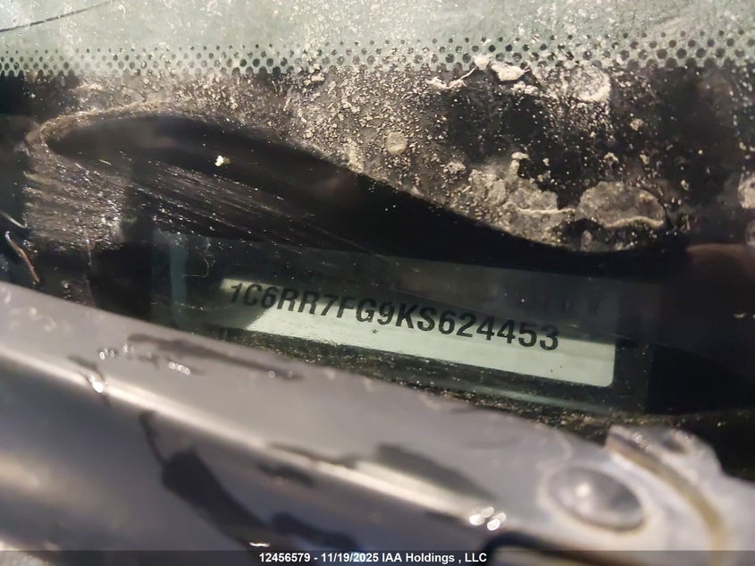 2019 Ram 1500 Classic Tradesman VIN: 1C6RR7FG9KS624453 Lot: 12456579