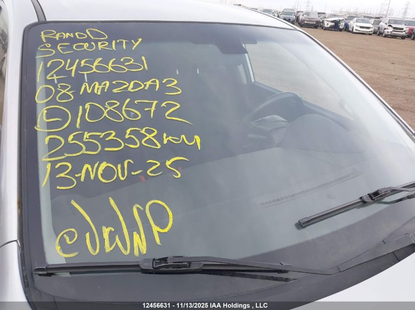 2008 Mazda Mazda3 Gt VIN: JM1BK323481108672 Lot: 12456631