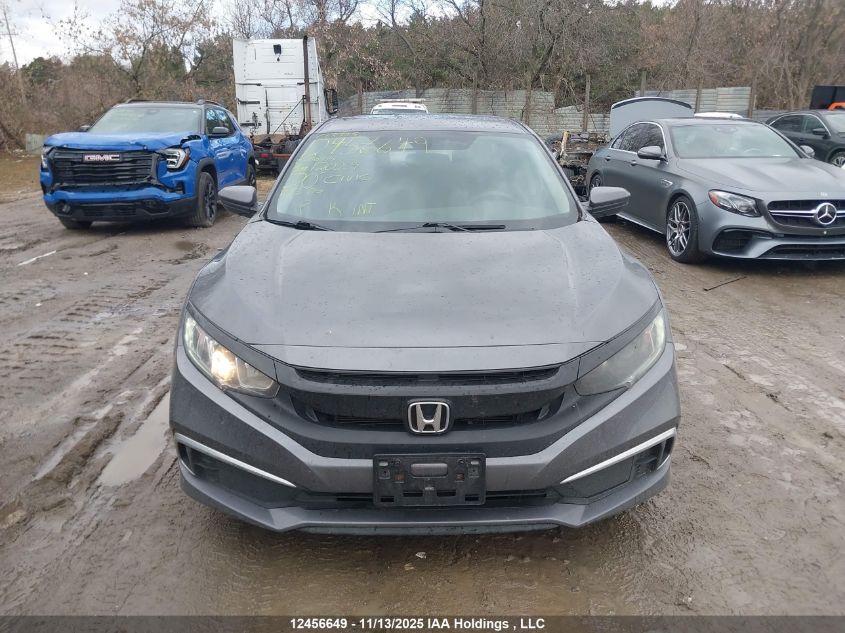 2020 Honda Civic Lx VIN: 2HGFC2F50LH016975 Lot: 12456649