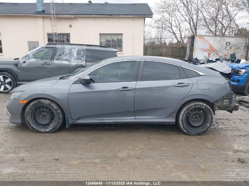 2020 Honda Civic Lx VIN: 2HGFC2F50LH016975 Lot: 12456649