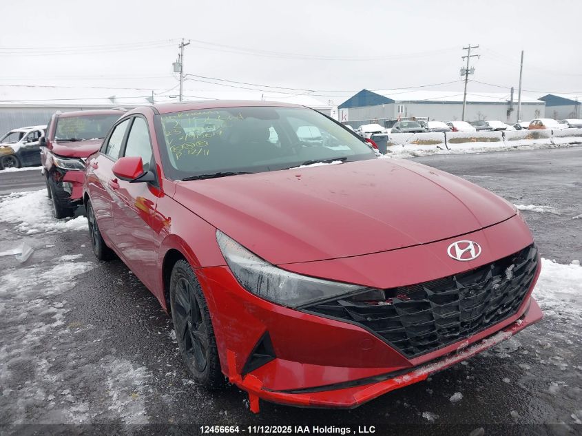 2023 Hyundai Elantra Preferred Ivt With Tech Package VIN: KMHLM4AG7PU490617 Lot: 12456664