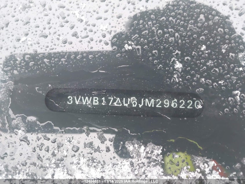 2018 Volkswagen Golf S/Se VIN: 3VWB17AU6JM296220 Lot: 12456671
