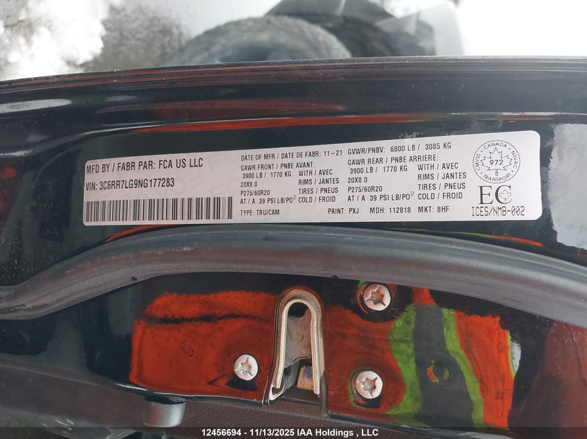 3C6RR7LG9NG177283 2022 RAM 1500 photo no. 18