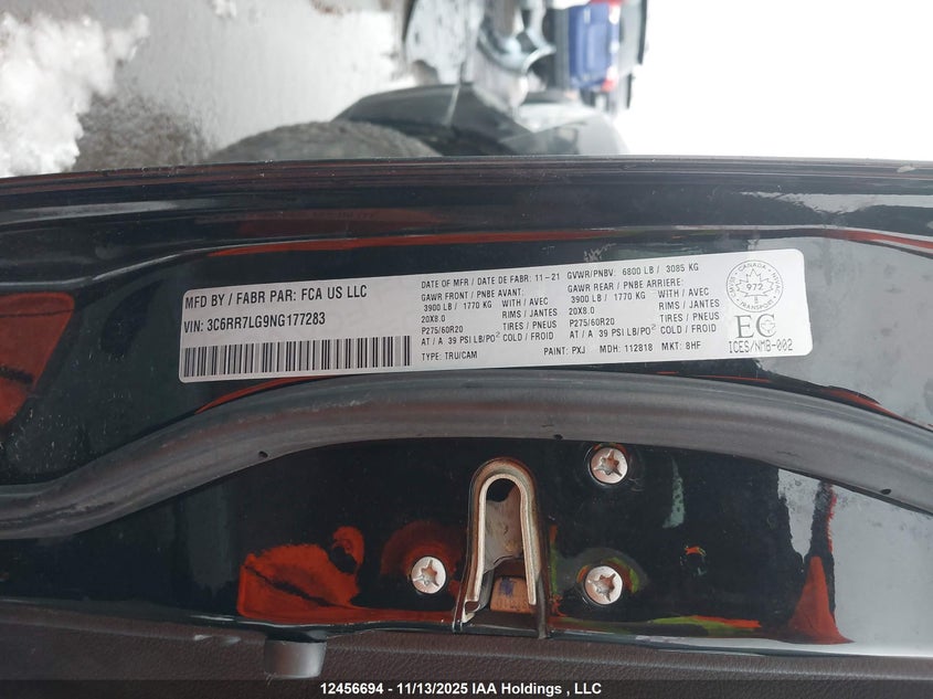 3C6RR7LG9NG177283 2022 RAM 1500 photo no. 9
