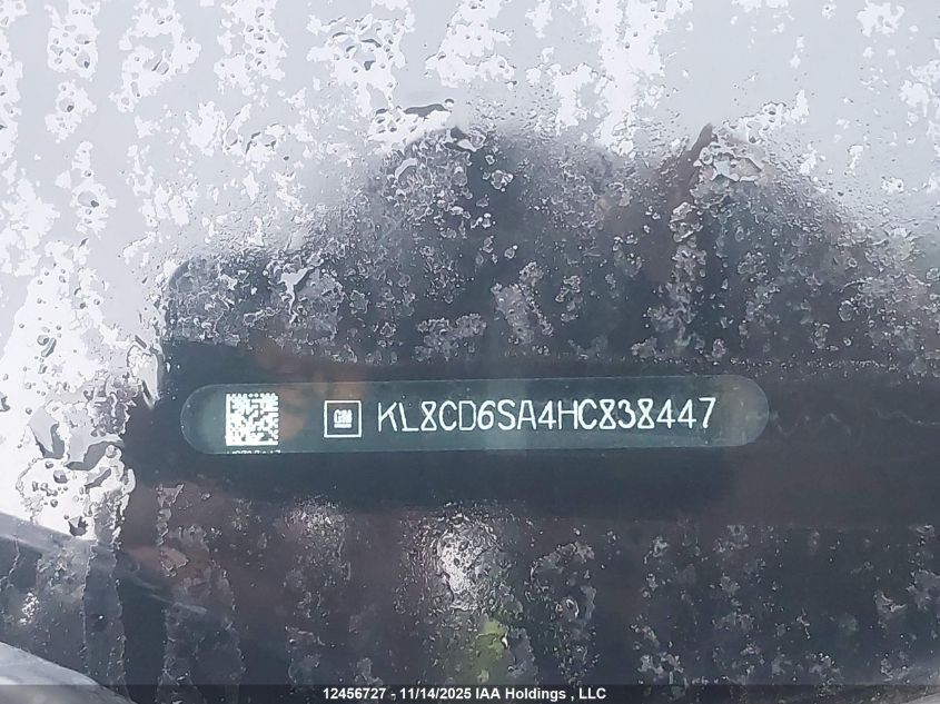 2017 Chevrolet Spark 1Lt VIN: KL8CD6SA4HC838447 Lot: 12456727