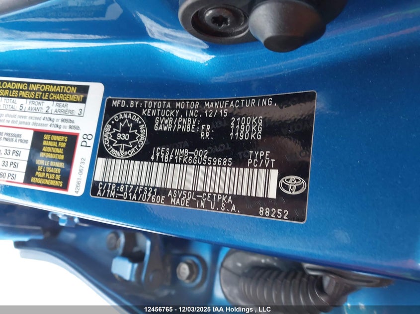 4T1BF1FK6GU559685 2016 TOYOTA CAMRY photo no. 9