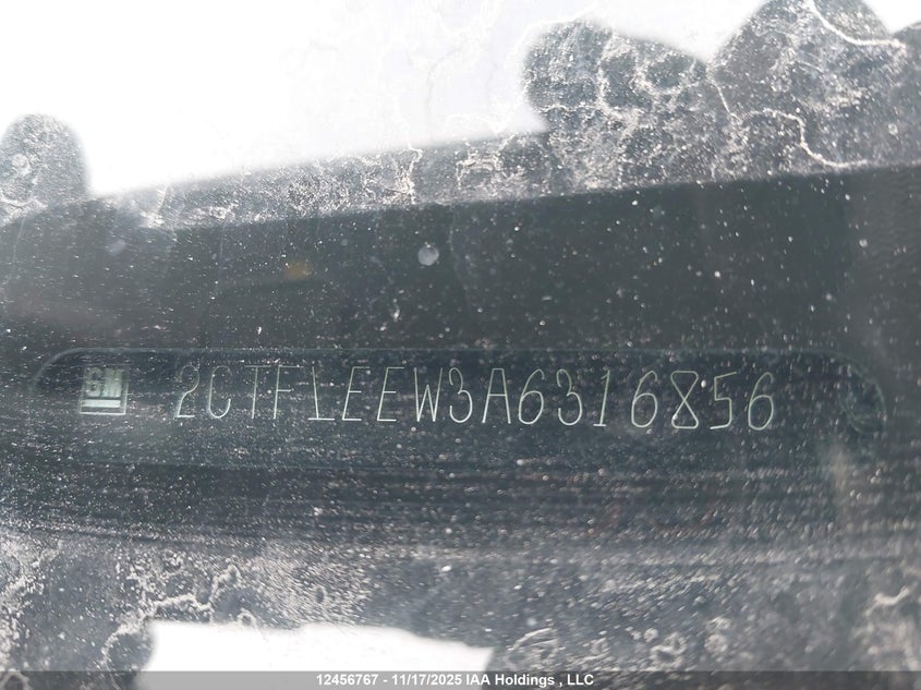 2010 GMC Terrain Sle VIN: 2CTFLEEW3A6316856 Lot: 12456767