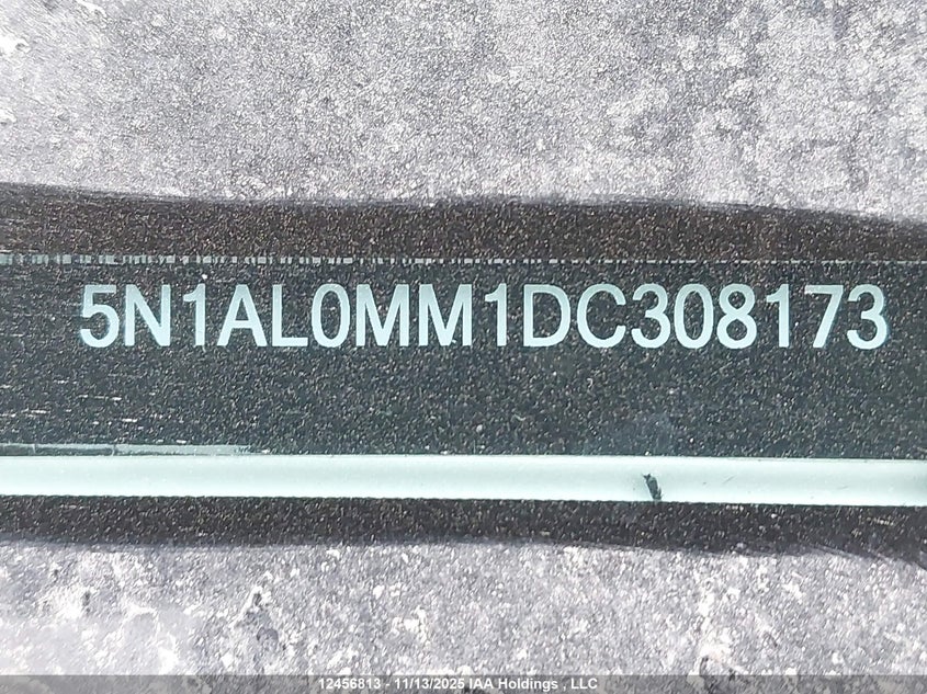 2013 Infiniti Jx35 VIN: 5N1AL0MM1DC308173 Lot: 12456813