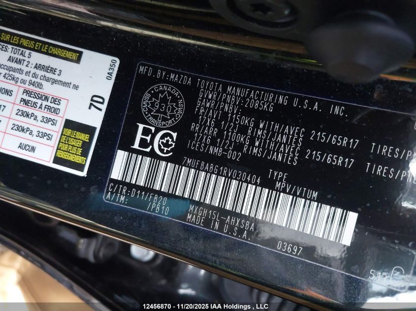 2024 Toyota Corolla Cross Hybrid Se VIN: 7MUFBABG1RV030404 Lot: 12456870