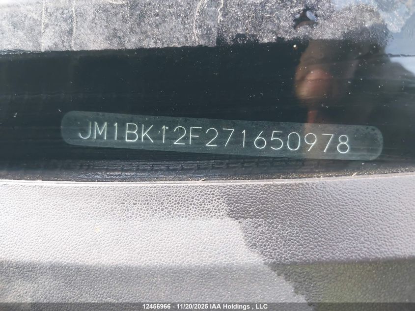 2007 Mazda 3 I VIN: JM1BK12F271650978 Lot: 12456966