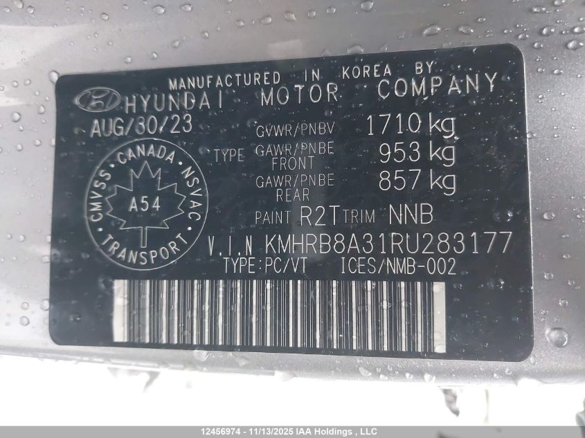 2024 Hyundai Venue Essential VIN: KMHRB8A31RU283177 Lot: 12456974