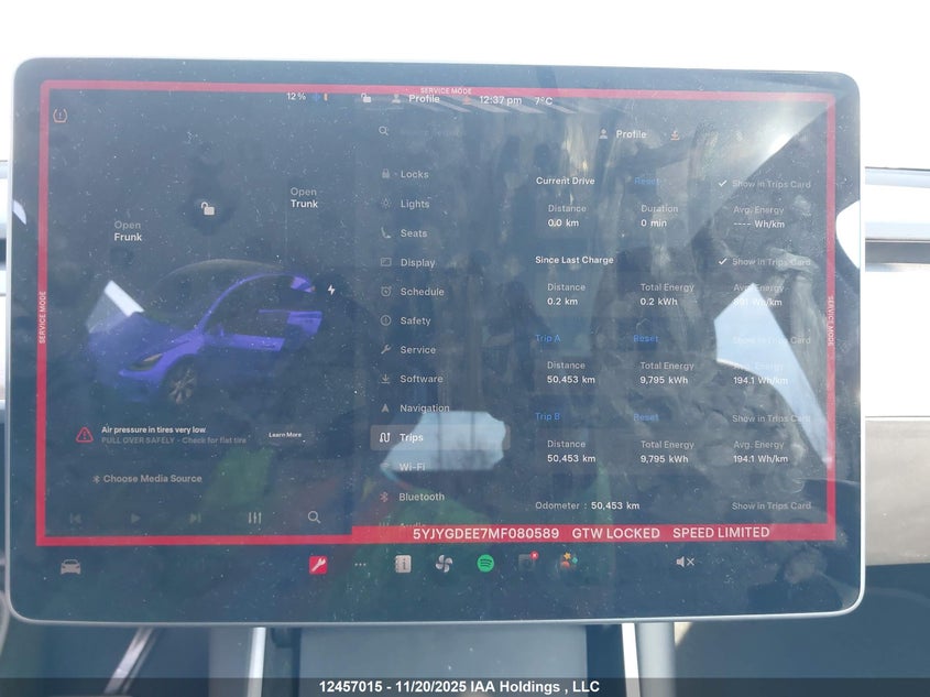 2021 Tesla Model Y Long Range VIN: 5YJYGDEE7MF080589 Lot: 12457015