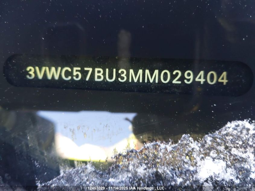2021 Volkswagen Jetta S/Se/R-Line VIN: 3VWC57BU3MM029404 Lot: 12457029