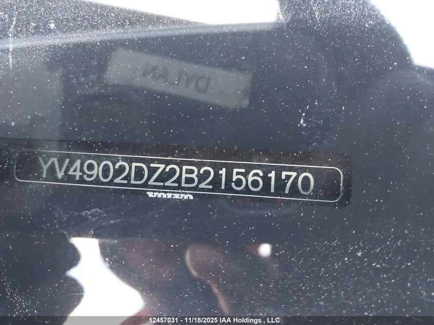 YV4902DZ2B2156170 2011 VOLVO  photo no. 9