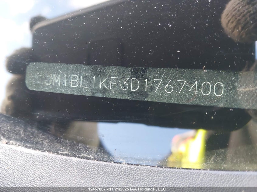 2013 Mazda 3 I VIN: JM1BL1KF3D1767400 Lot: 12457067