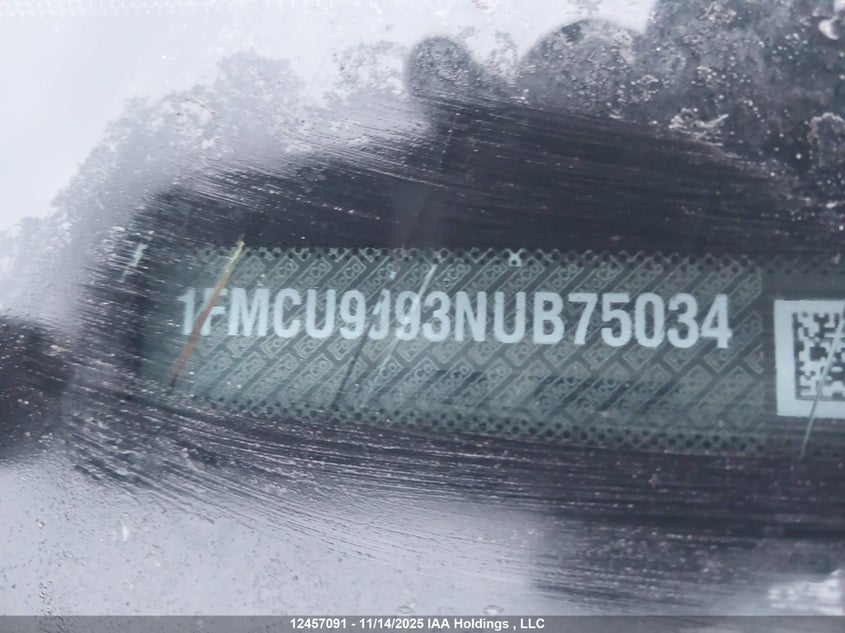 2022 Ford Escape Titanium VIN: 1FMCU9J93NUB75034 Lot: 12457091