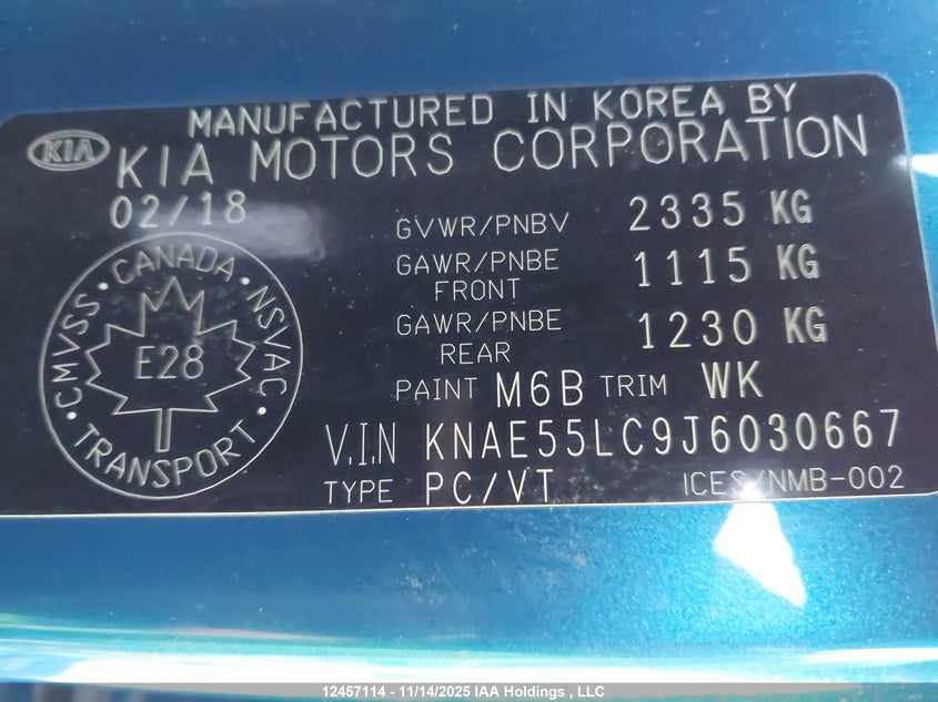 2018 Kia Stinger Gt Limited VIN: KNAE55LC9J6030667 Lot: 12457114