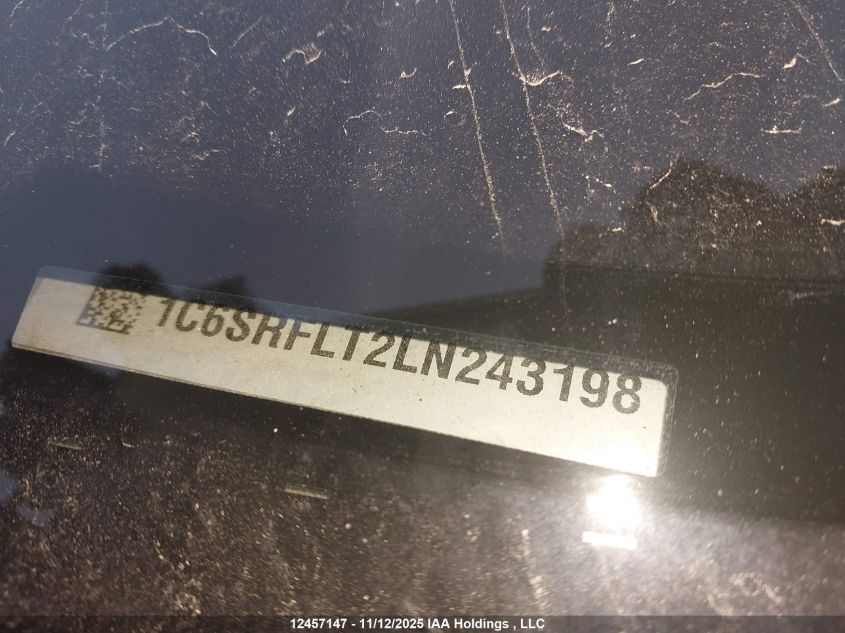 2020 Ram 1500 Sport VIN: 1C6SRFLT2LN243198 Lot: 12457147