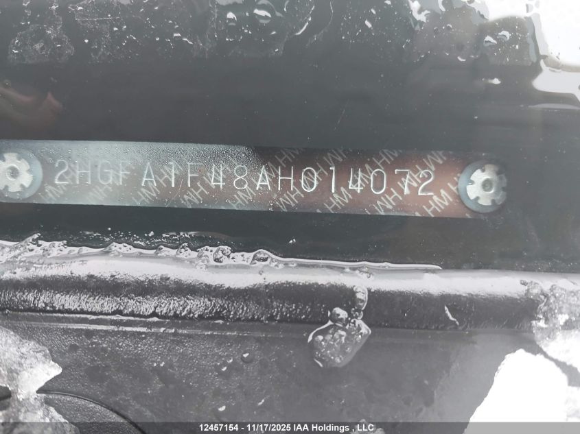 2010 Honda Civic Dx-G VIN: 2HGFA1F48AH014072 Lot: 12457154