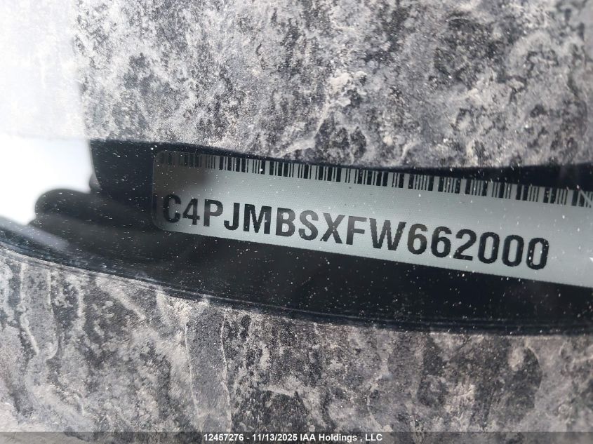 2015 Jeep Cherokee Trailhawk VIN: 1C4PJMBSXFW662000 Lot: 12457276