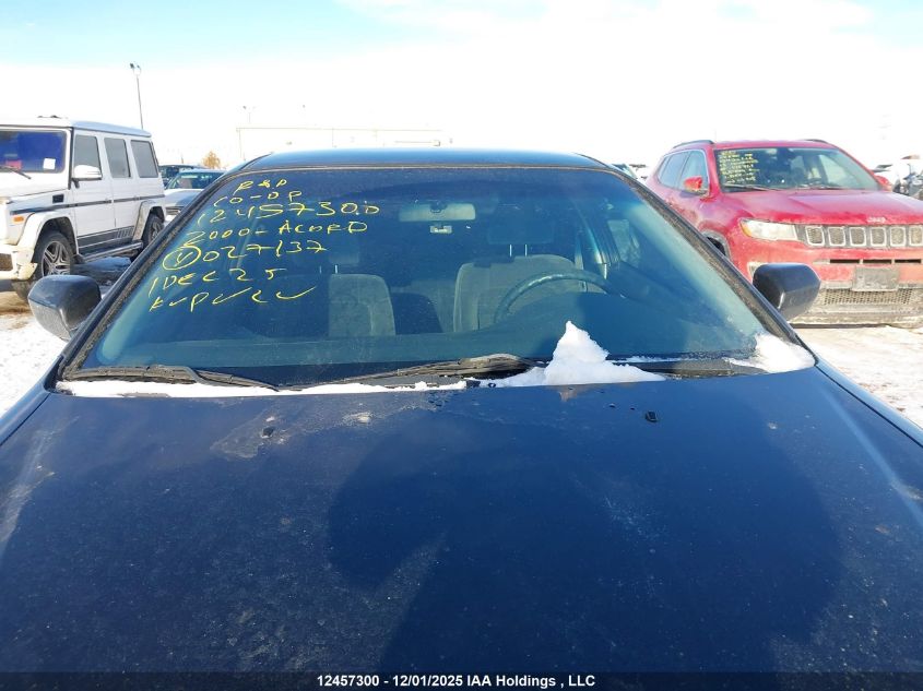 2000 Honda Accord 3.0 Lx VIN: 1HGCG2241YA027137 Lot: 12457300