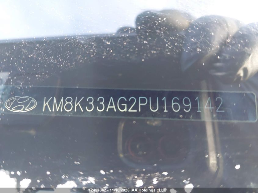 2023 Hyundai Kona Sel VIN: KM8K33AG2PU169142 Lot: 12457342