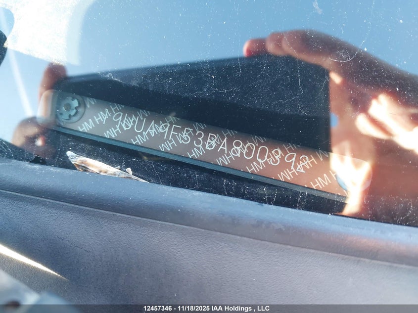 2011 Acura Tl VIN: 19UUA9F53BA800392 Lot: 12457346