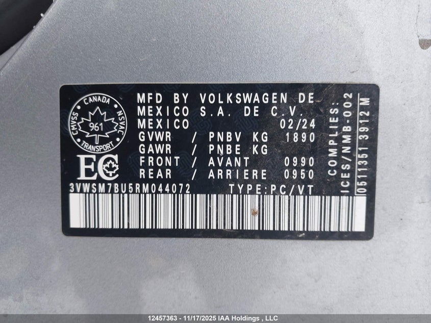 3VWSM7BU5RM044072 2024 VOLKSWAGEN JETTA photo no. 9
