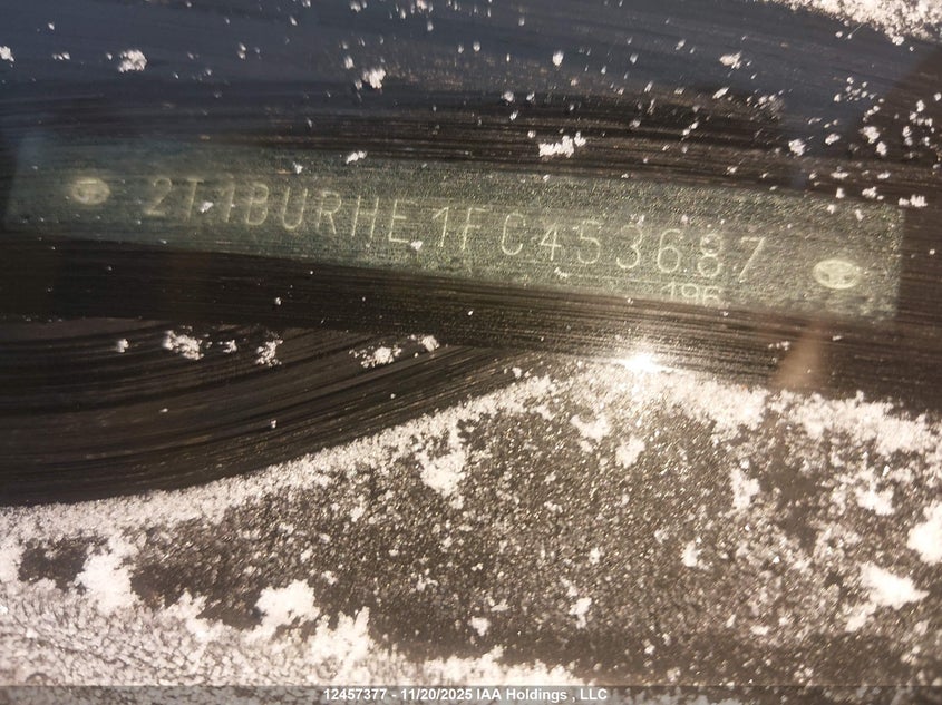 2015 Toyota Corolla VIN: 2T1BURHE1FC453687 Lot: 12457377