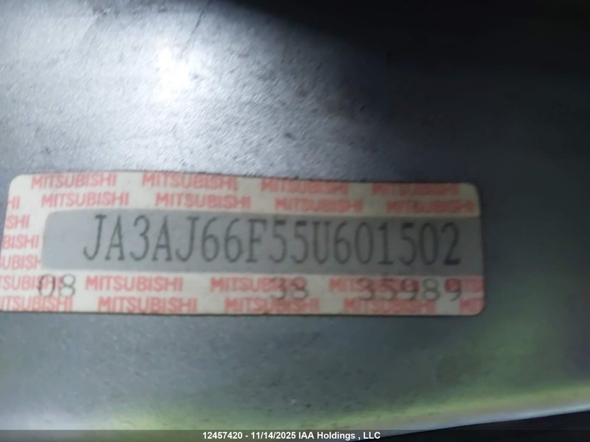 2005 Mitsubishi Lancer Ralliart VIN: JA3AJ66F55U601502 Lot: 12457420