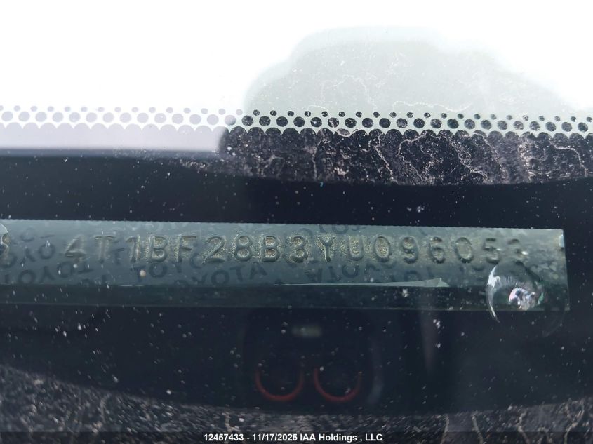 2000 Toyota Avalon Xl/Xls VIN: 4T1BF28B3YU096053 Lot: 12457433