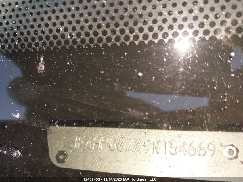 2009 Ford Fusion Sel VIN: 3FAHP08ZX9R154669 Lot: 12457453