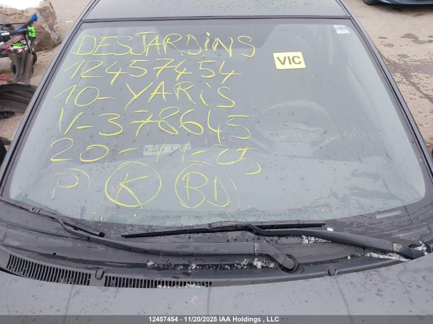 2010 Toyota Yaris VIN: JTDBT4K31A1378645 Lot: 12457454