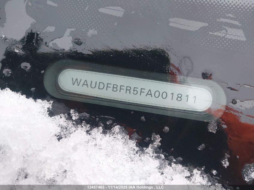 2015 Audi A5 Progressiv VIN: WAUDFBFR5FA001811 Lot: 12457463