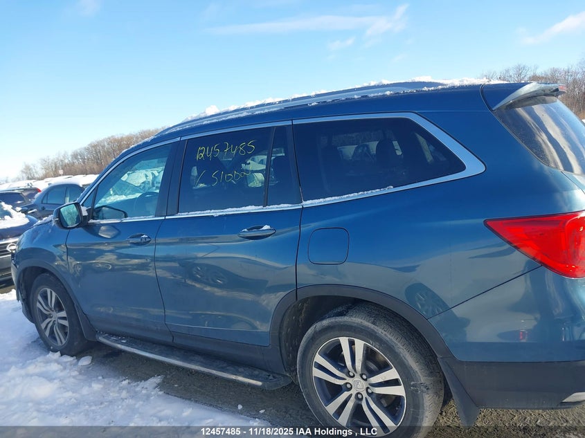 2016 Honda Pilot Ex-L Navi VIN: 5FNYF6H71GB510021 Lot: 12457485