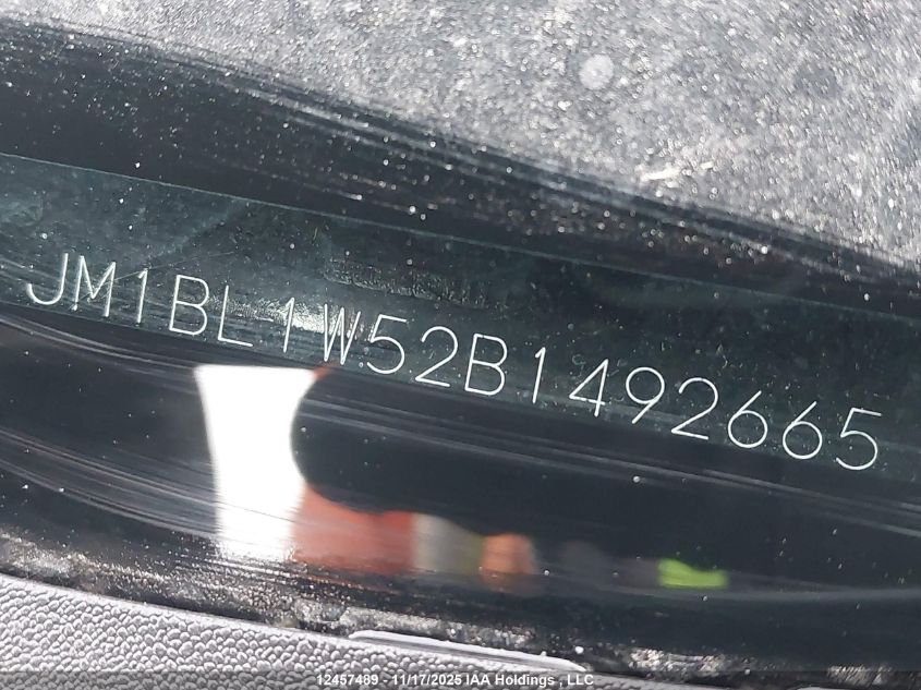 2011 Mazda Mazda3 Gt VIN: JM1BL1W52B1492665 Lot: 12457489